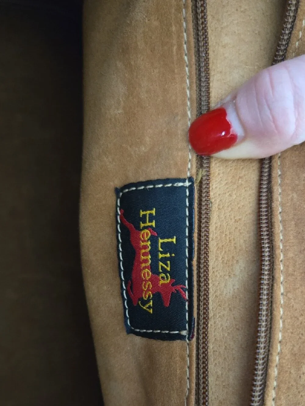 Structured Brown Leather Top-Handle Satchel Liza Hennessy